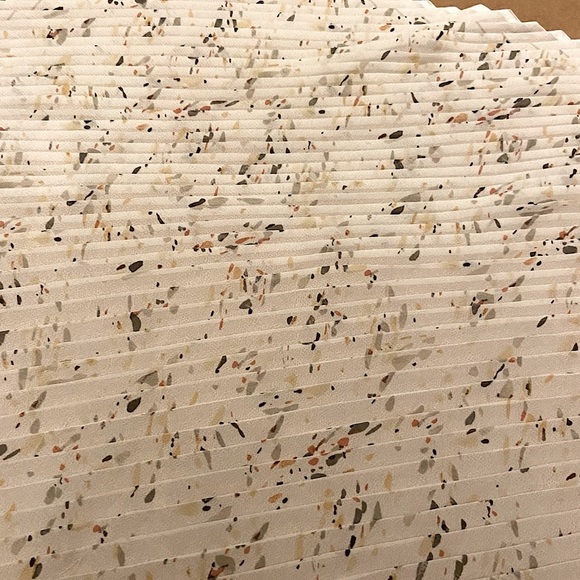 A New Day Petit Abstract Print Accordion Pleated Textured Neck or Hair Scarf - Picture 2 of 3